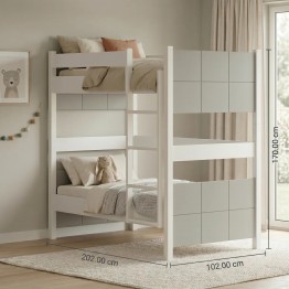 Casakids Cosy μασίφ παιδική κουκέτα διαιρούμενη 110cm